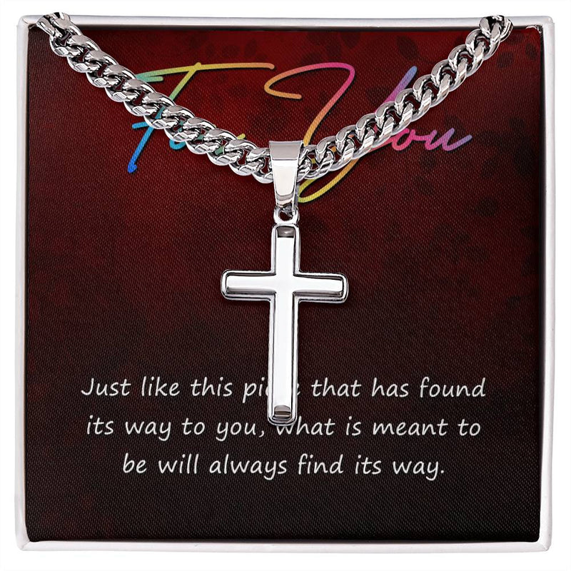 Personalized Cross Necklace w/ Scripture Card (Psalm 46:10) - Christia –  Shalom Apparel